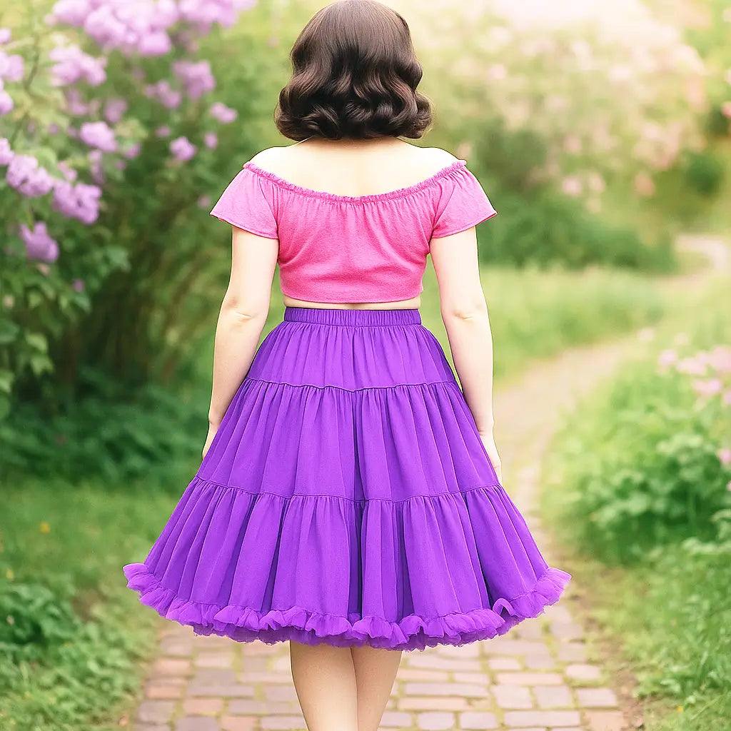 Purple 1950s Petticoat Banned 23"