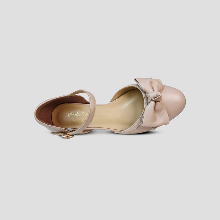 Nude Alba In Paris Flats - Charlie Stone Vintage Inspired Women's Shoes