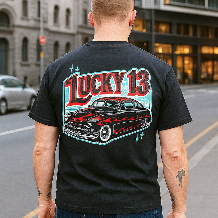 Coastal Cruise Hot Rod T-Shirt – Lucky 13 Men's Tee