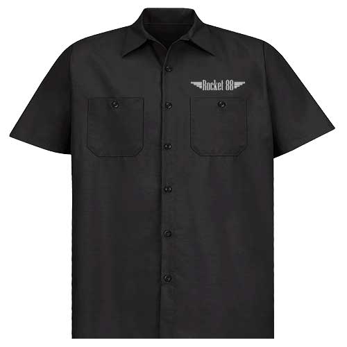 Black Route 66 Work Shirt - Rocket 88 Men's Australia Rockabilly