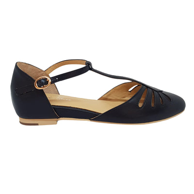 Side image of charlie stone singapore shoes is black colour