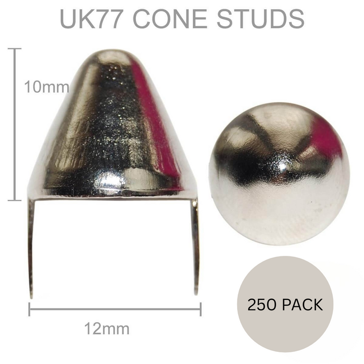 Decorative metal studs for accessories