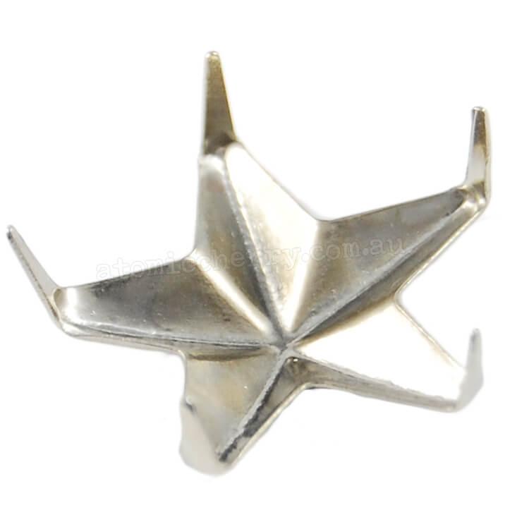 Image of 12mm Star Studs - Silver (Pack of 10)