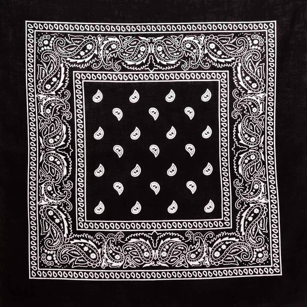 小物 60S VINTAGE BLACK COOKIE PATTERN BANDANA bandana-paisley-black-min_2-