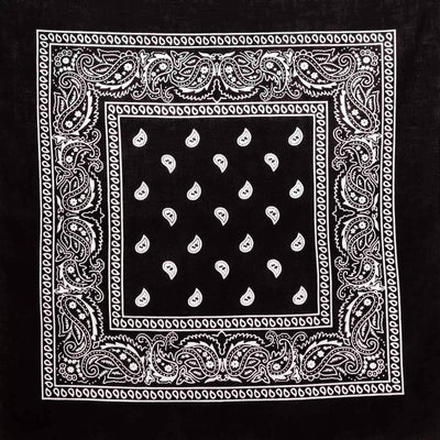 Image of Classic Paisley Bandana - Black