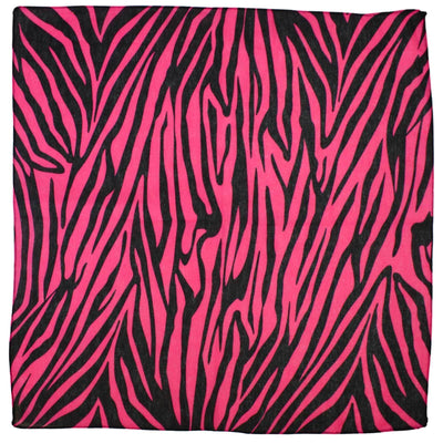 a Pink Zebra striped bandana laying flat
