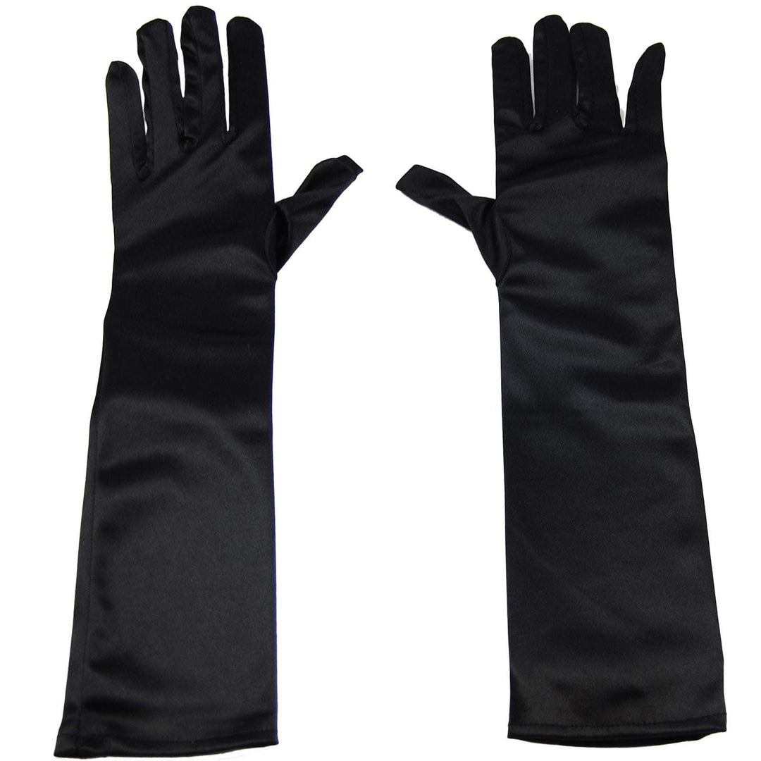 Image of Evening Gloves - Below Elbow (37cms) - Black