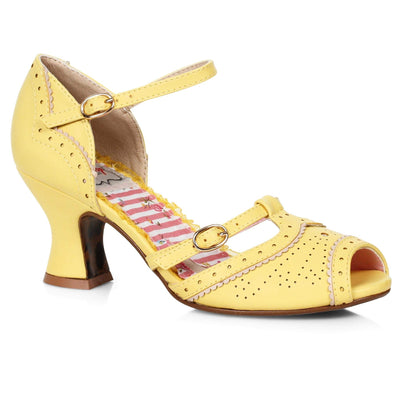 Bettie Page Shoes - Nicole Heels - Yellow