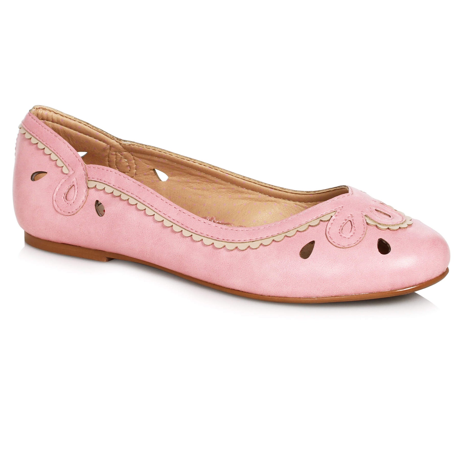 Bettie Page Shoes Dolly Flats - Pink – Atomic Cherry