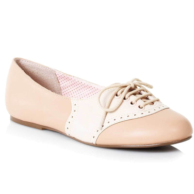 Image of Bettie Page Halle Shoes - Nude/Cream