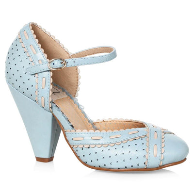 Bettie Page Shoes - Sidney Heels - Baby Blue