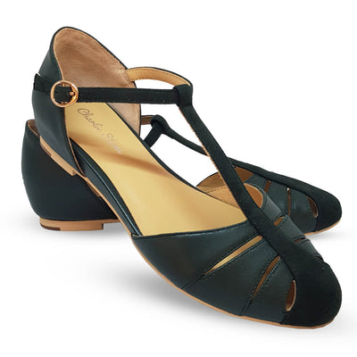 Charlie Stone Shoes Toscana Flats - Dark Green  pair shot