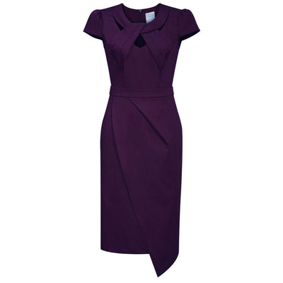 Chic Star Rita Twist Cut-Out Dress - front view showing faux wrap