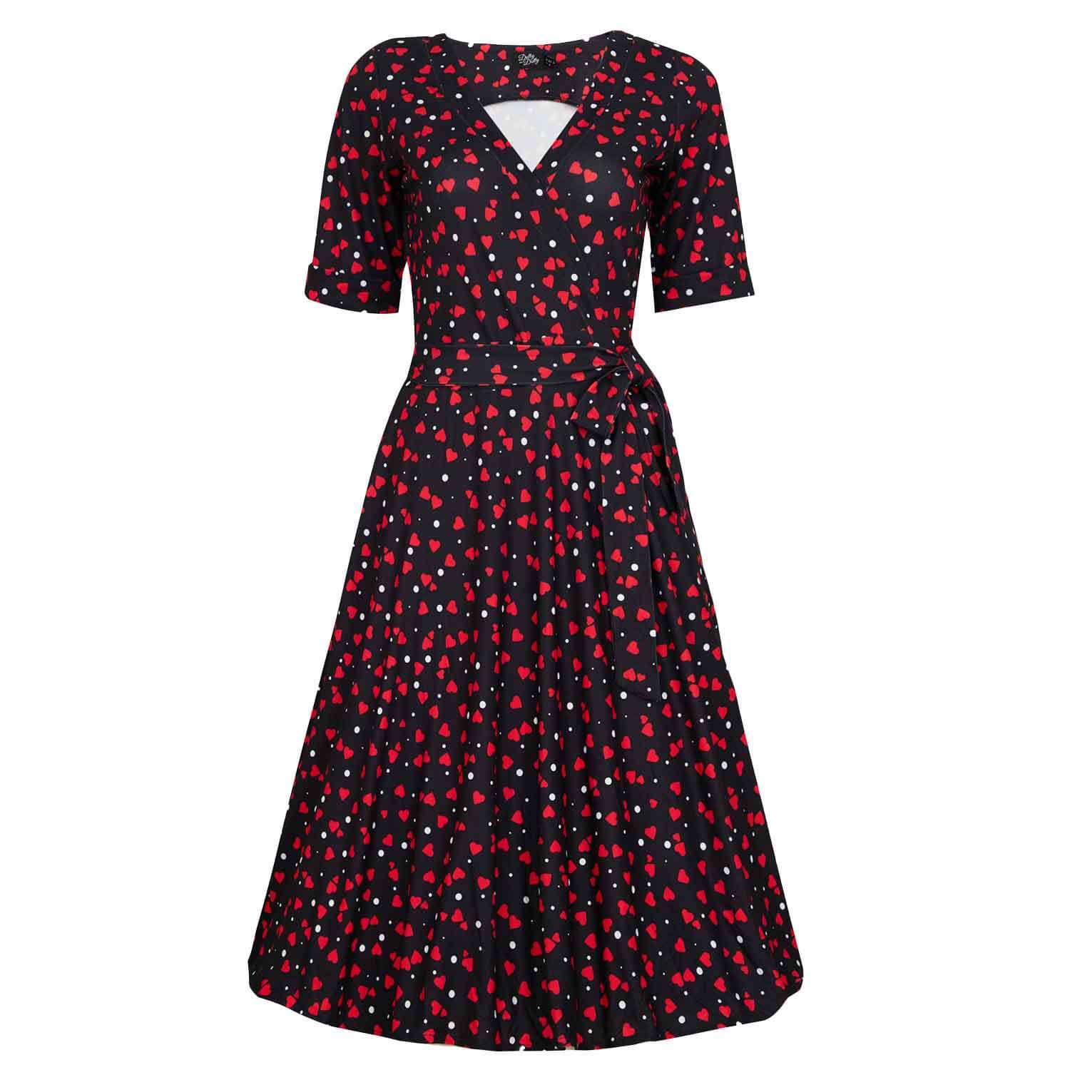 Dolly and Dotty Matilda Wrap Dress - Heart Print – Atomic Cherry