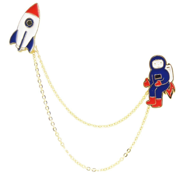 Image of Enamel Pins - Rocketship And Spaceman