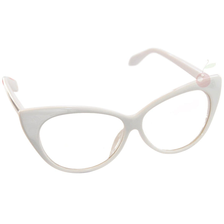 Image of Cat Eye Costume Glasses - White