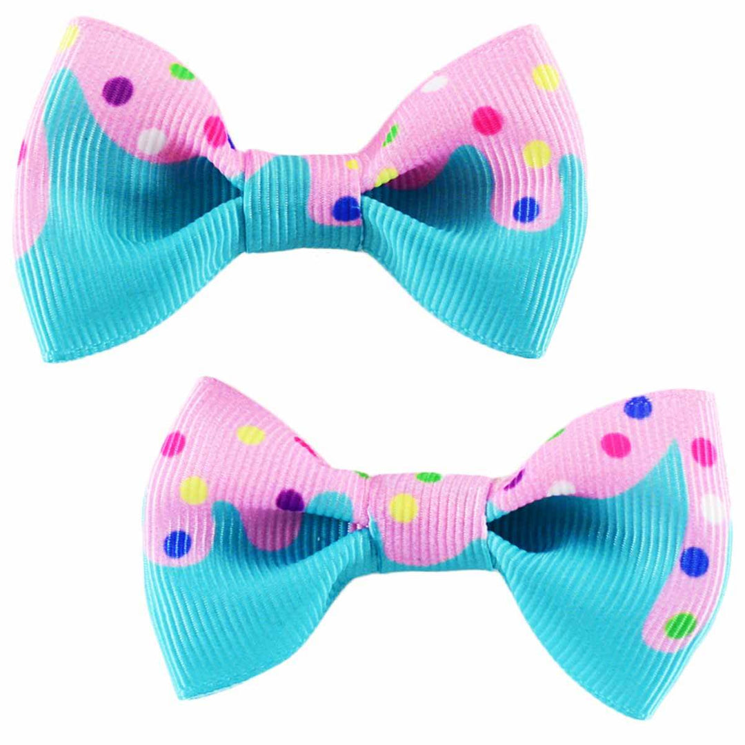 Pink Turquoise Ice Cream Hair Clips Set | Handmade Best Seller