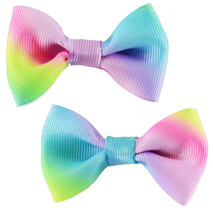 Set of two Pastel Rainbow Bows