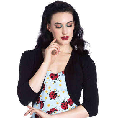 Image of Hell Bunny Maggie Bolero Cardigan - Black