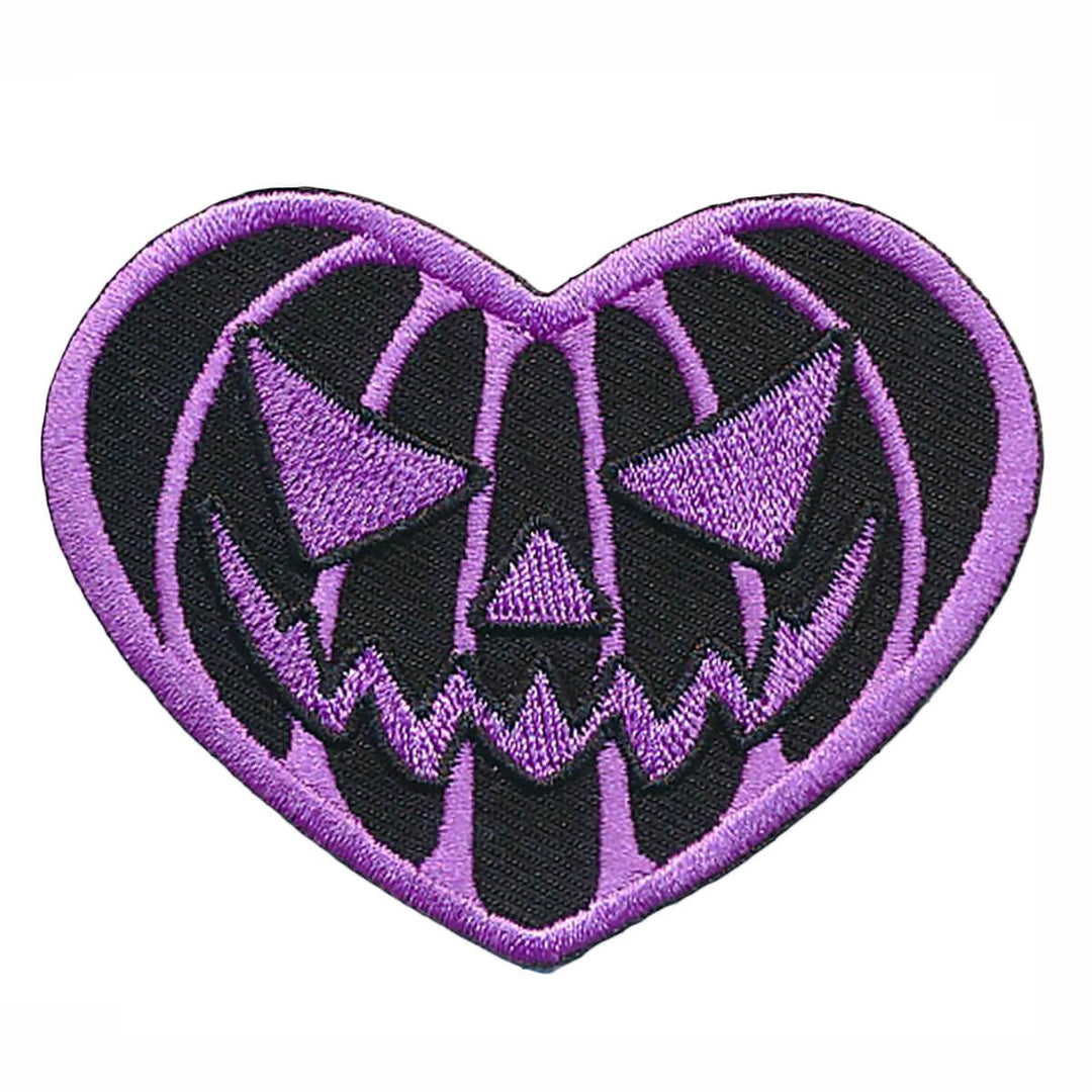 Main Image Pumpkin Heart Iron On Patch