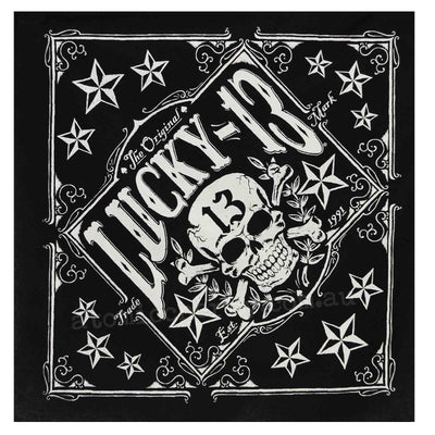 Image of Lucky 13 Tombstone Logo Bandana