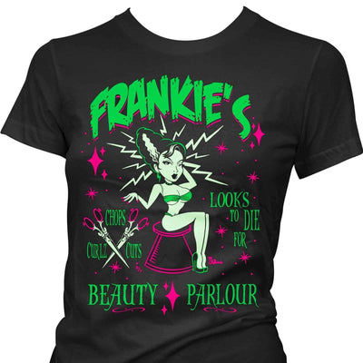 Image of Pinky Star Women's T-Shirt - Frankie's Beauty Parlour - Looks To Die For