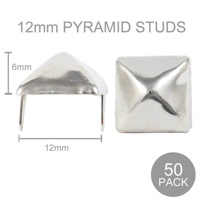Pyramid Studs - 12mm Wide (Pack of 50)