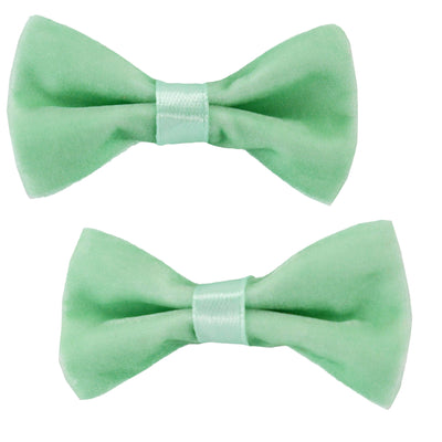 Hair Clips - Velvet - Mint