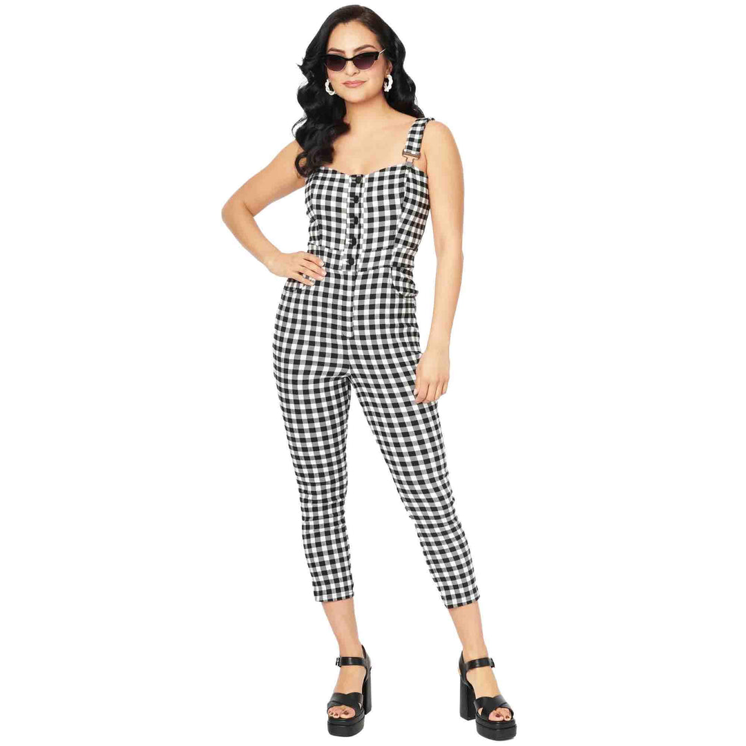 Unique Vintage Eartha Jumpsuit Gingham