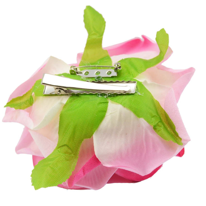 Image of Velvet Rose Flower Hair Clip/Brooch - Pink