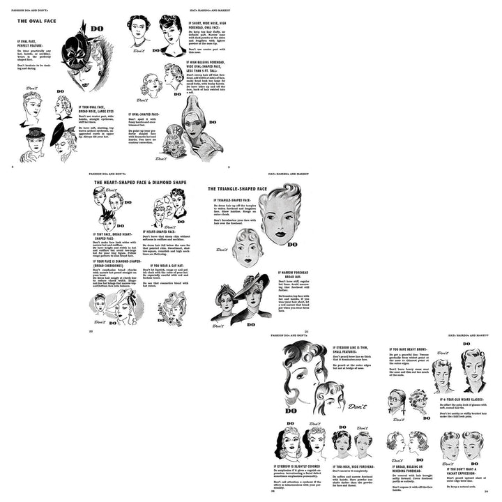 Inside page sample photo Hats, Hair-do's, Makeup book