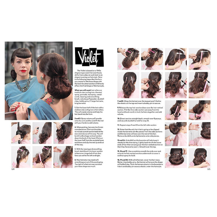 Vintage Hairstyling Book: Retro Styles with Step-by-Step Techniques (3rd Ed) Violet