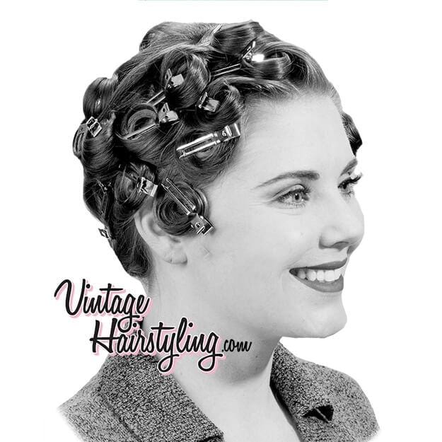 Vintage Hairstyling Pin Curl Clips (Pack of 16) Classic Vintage