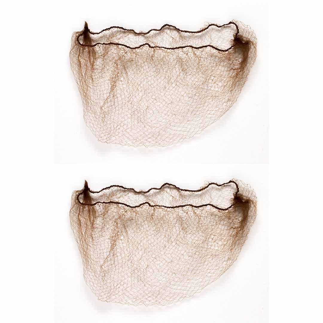 Image of Vintage Hairstyling Ella Hair Nets (Pack of Two) - Medium Brown