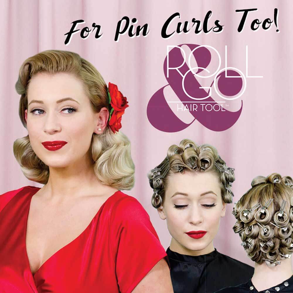 Roll and Go Victory Roll Tool Set also can be used for pin curls