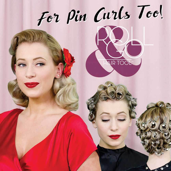 Roll and Go Victory Roll Tool Set also can be used for pin curls