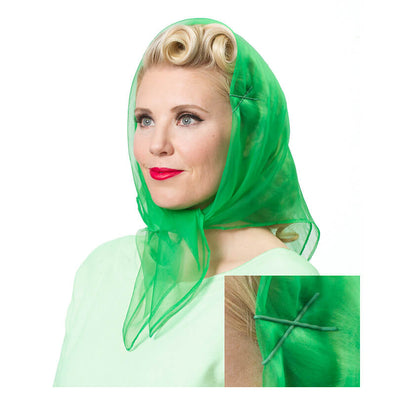 Vintage Hairstyling Tidy Tresses Hair Scarf - Green