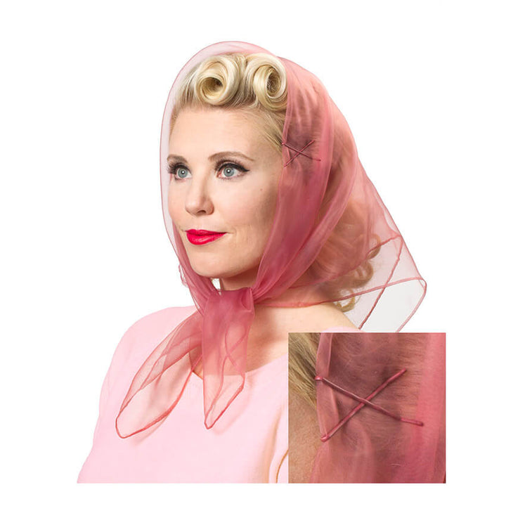 Vintage Hairstyling Tidy Tresses Hair Scarf - Warm Mauve